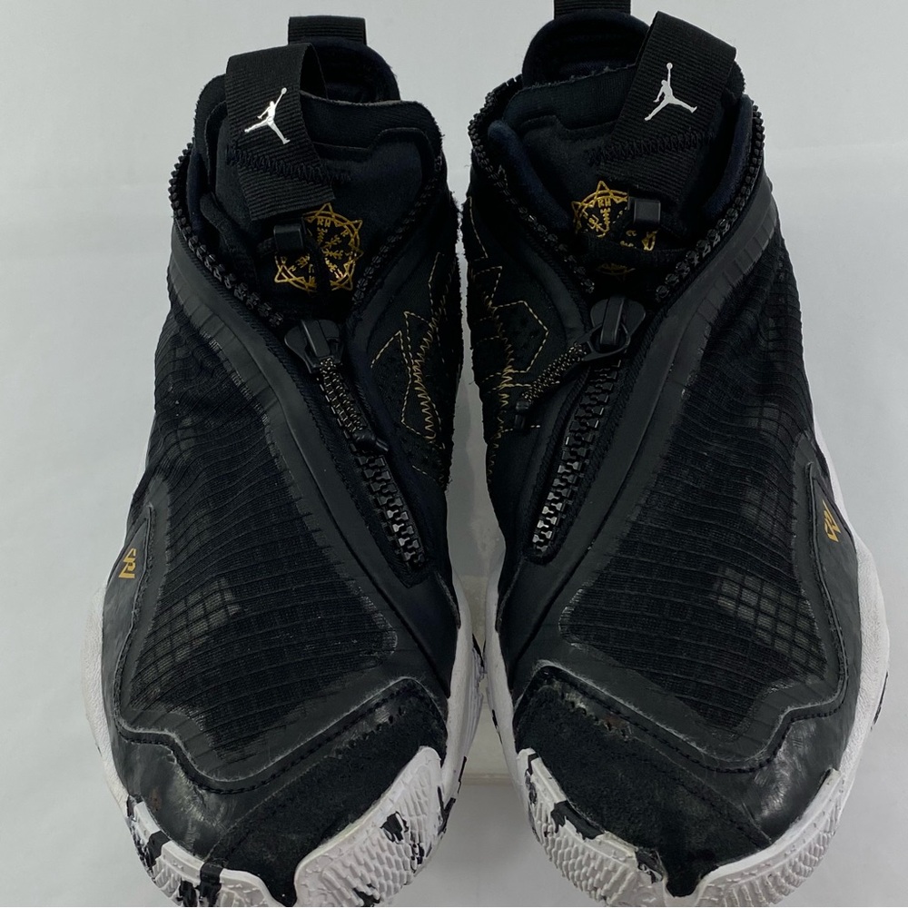 JORDAN Why Not Zero 0.6 Black Gold White Men’s 9 Basketball Sneakers DO7189-071 - Picture 4 of 16